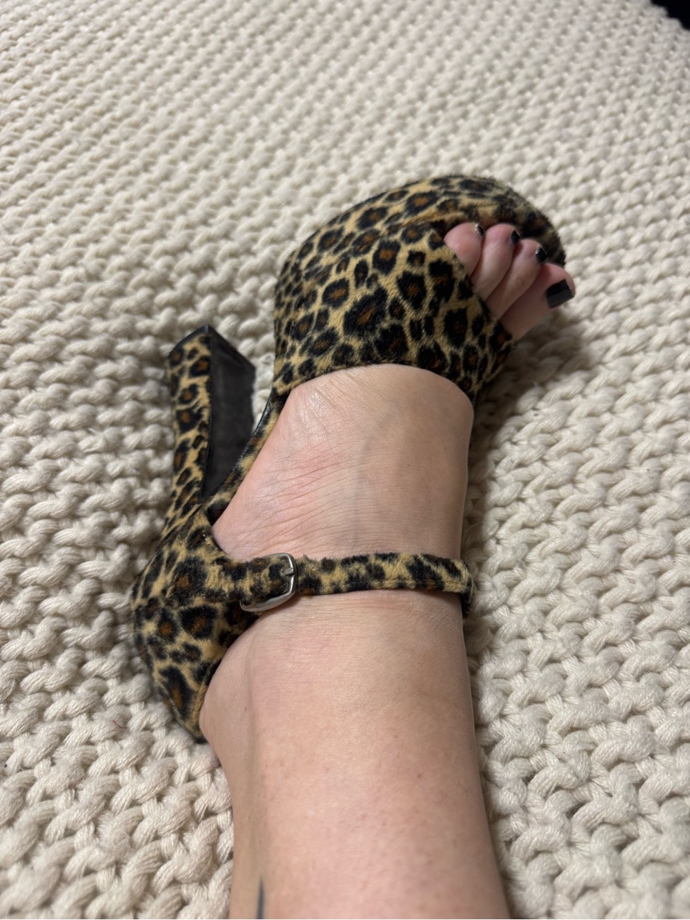Leopard Print Platform Mary Jane Heels - Women - Picture 4 of 4